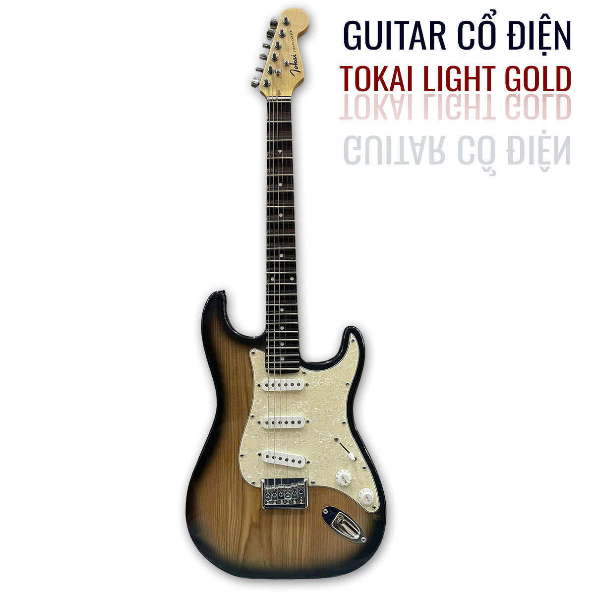 Guitar điện phím lõm Tokai Light Gold